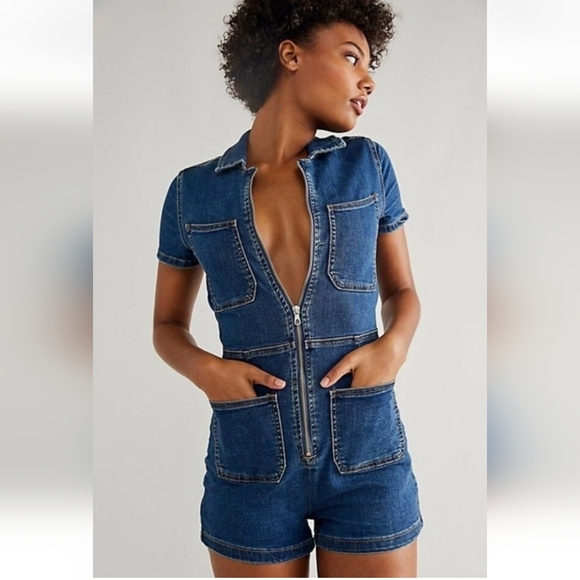 Free People NWTs CRVY Lennox Shortsuit￼ - Picture 6 of 11
